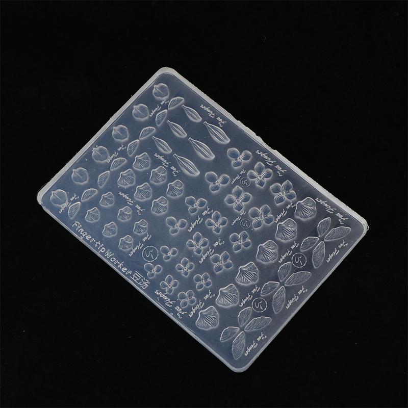 3D Silicone Flower Nail Carving Mold Butterfly Stamping Plate Nails Stencils Blossom Nail Template Thin And Washable