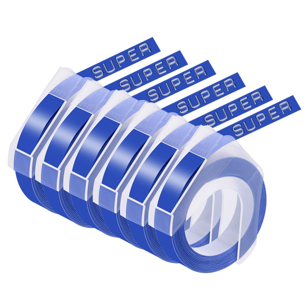 3/5/10PCS 3D Embossing Tapes Compatible for Dymo 520109 898130 9mm/12mm Label Tape For DYMO Embossers Xpress 12965 12966 Maker