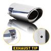 Stainless Steel Round Exhaust Tail Pipe Muffler Auto Car Chrome Tip Accessories