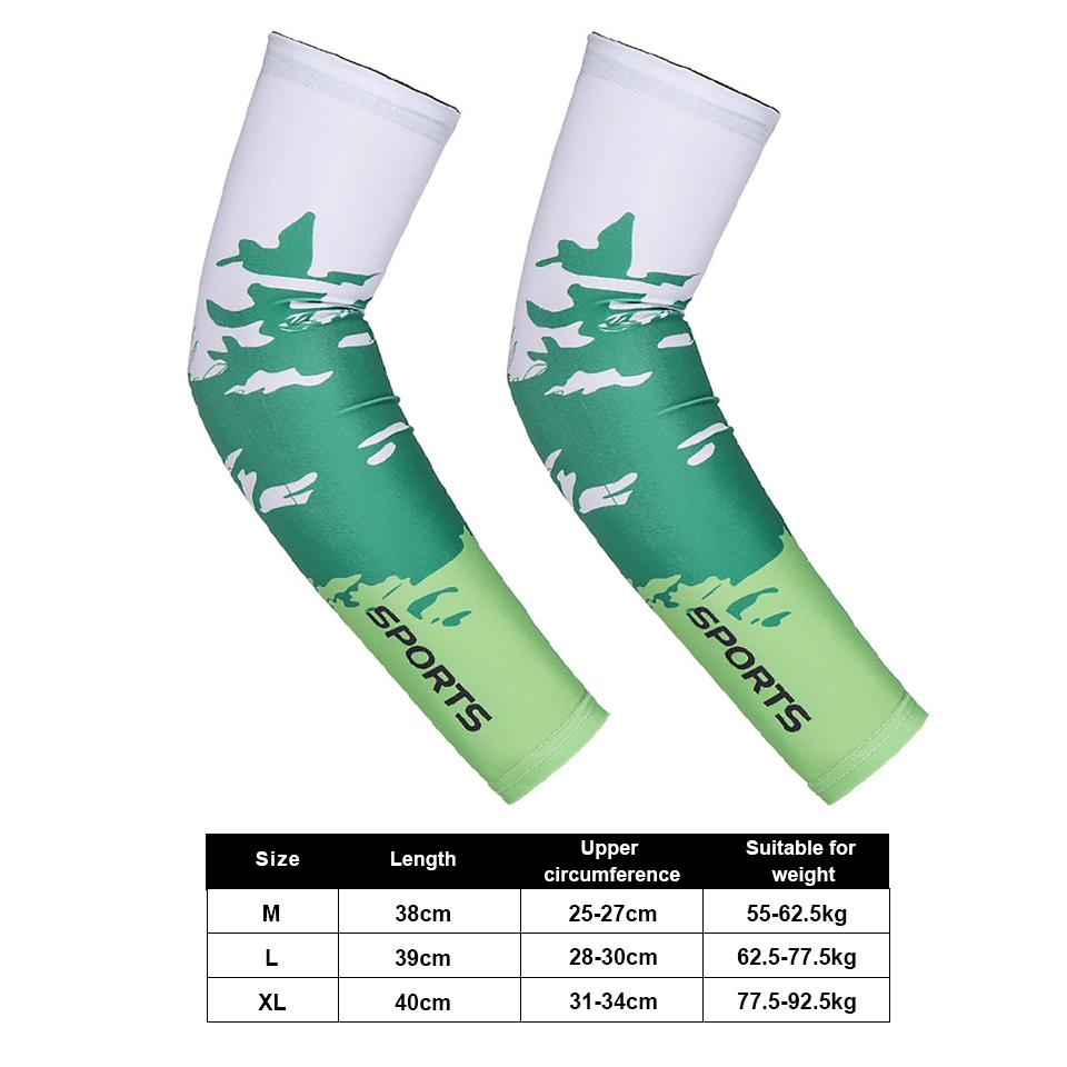 Confezione da 2 copribraccia da ciclismo, protezione solare UV, polsini e scaldabraccia da basket