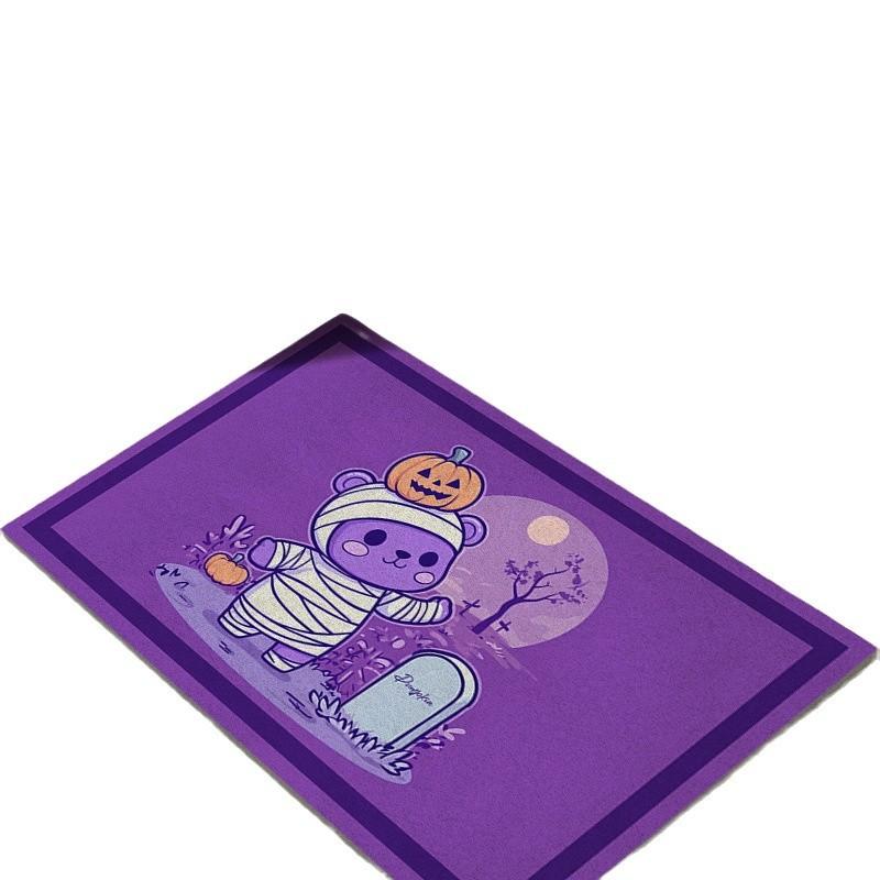 Home Silk Ring Non-slip Mat Home Creative Halloween Pumpkin Door Door Dust Mat Mat Mat Mat Mat Mat Carpet