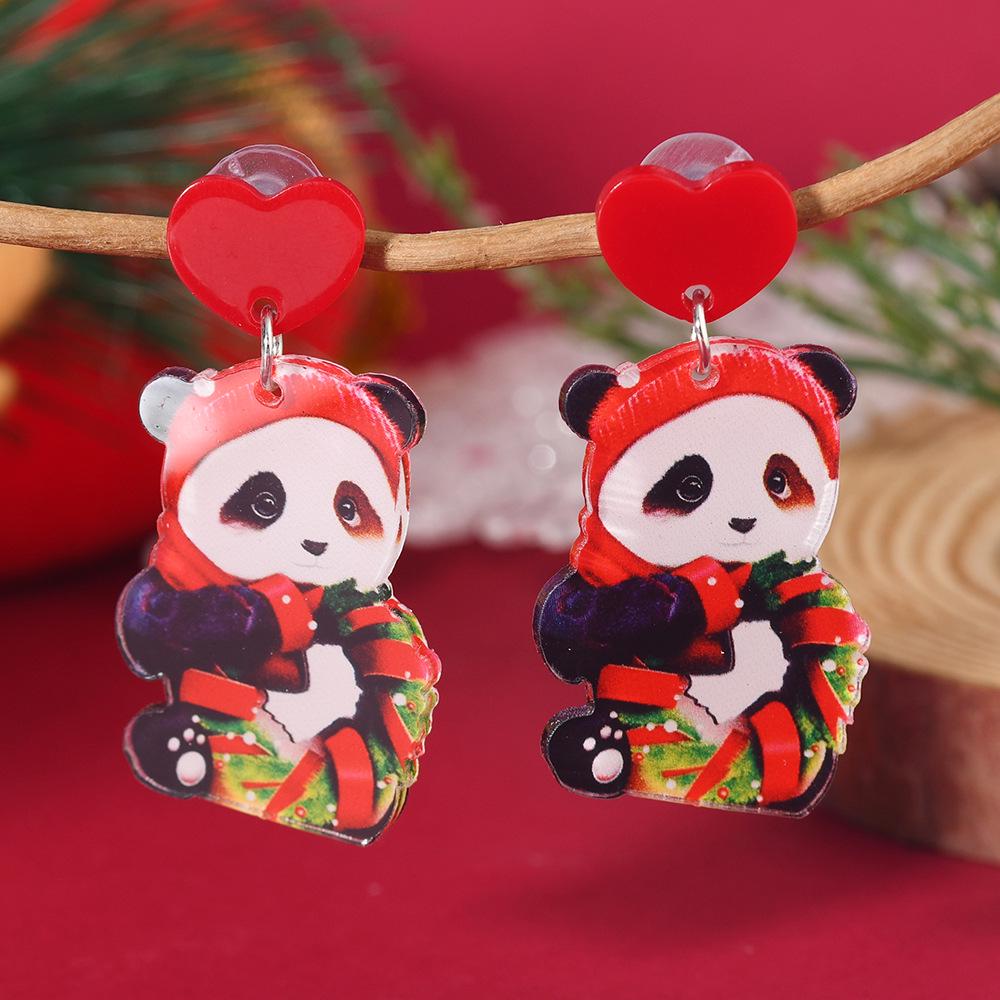 Festive Snowman & Santa Claus Christmas Earrings Set