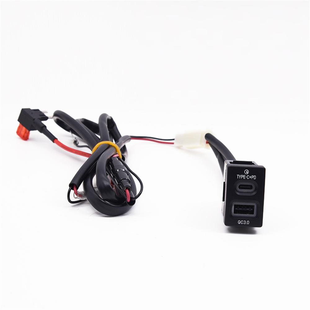 

Автомобильное зарядное устройство 18 Вт Type-C+Qc3.0 Быстрая зарядка Для Honda Accord Civic City Fit Cr-V