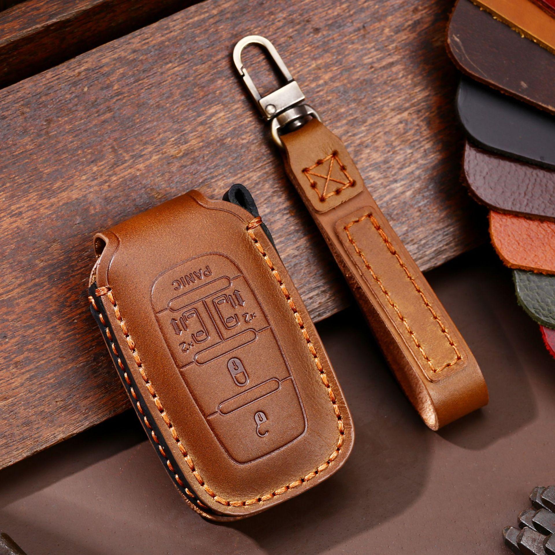 

The car key cover is suitable for Chrysler key cover, and the North American version of Dajielong PHEV .