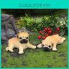 Pug Resin Model Decor Animal Sculpture For Home Office And Collectors Display