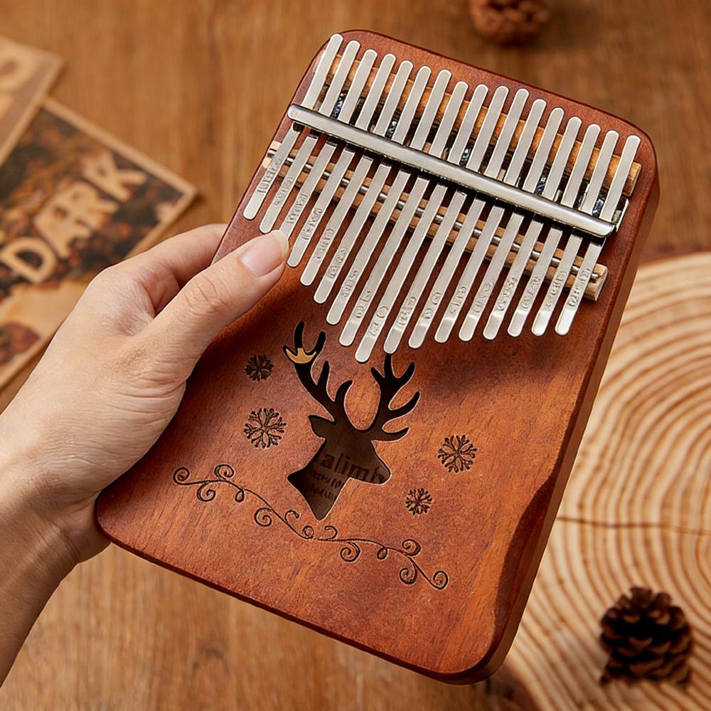 21 Key 17 key Mahogany Kalimba Thumb Piano Finger Piano for Beginner Mbira Gifts for Adults/Kids