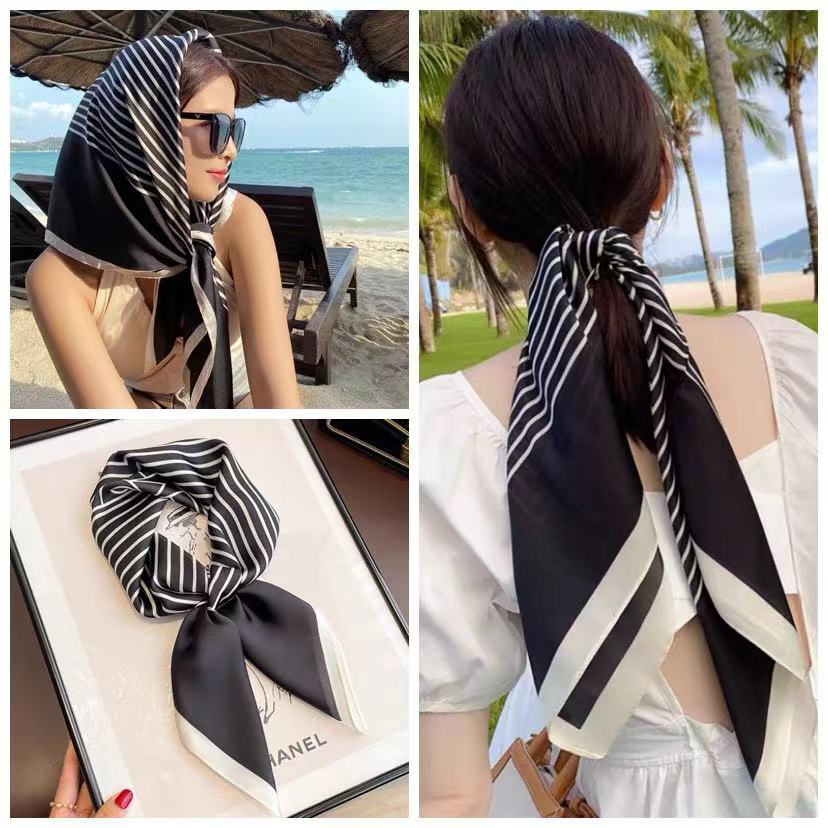 Eleganti Foulard di Seta da Donna Con Centinaia di Camicie, Assistenti di Volo, Decorazione Professionale, Protezione del Collo, Foulard, 70 Foulard Quadrati Piccoli.