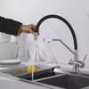 TLXT Gunmetal Gray 3-in-1 Kitchen Water Purifier Faucet
