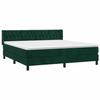 Sommier à lattes et matelas - Maison Exclusive - Velours vert foncé - 160x200cm - Tête de lit réglable