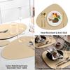 1/2/4PCS Triangle Placemat and Coaster Sets Faux Leather Luxury Table Pad Place Mat Tableware Cafe Pad Food Mat