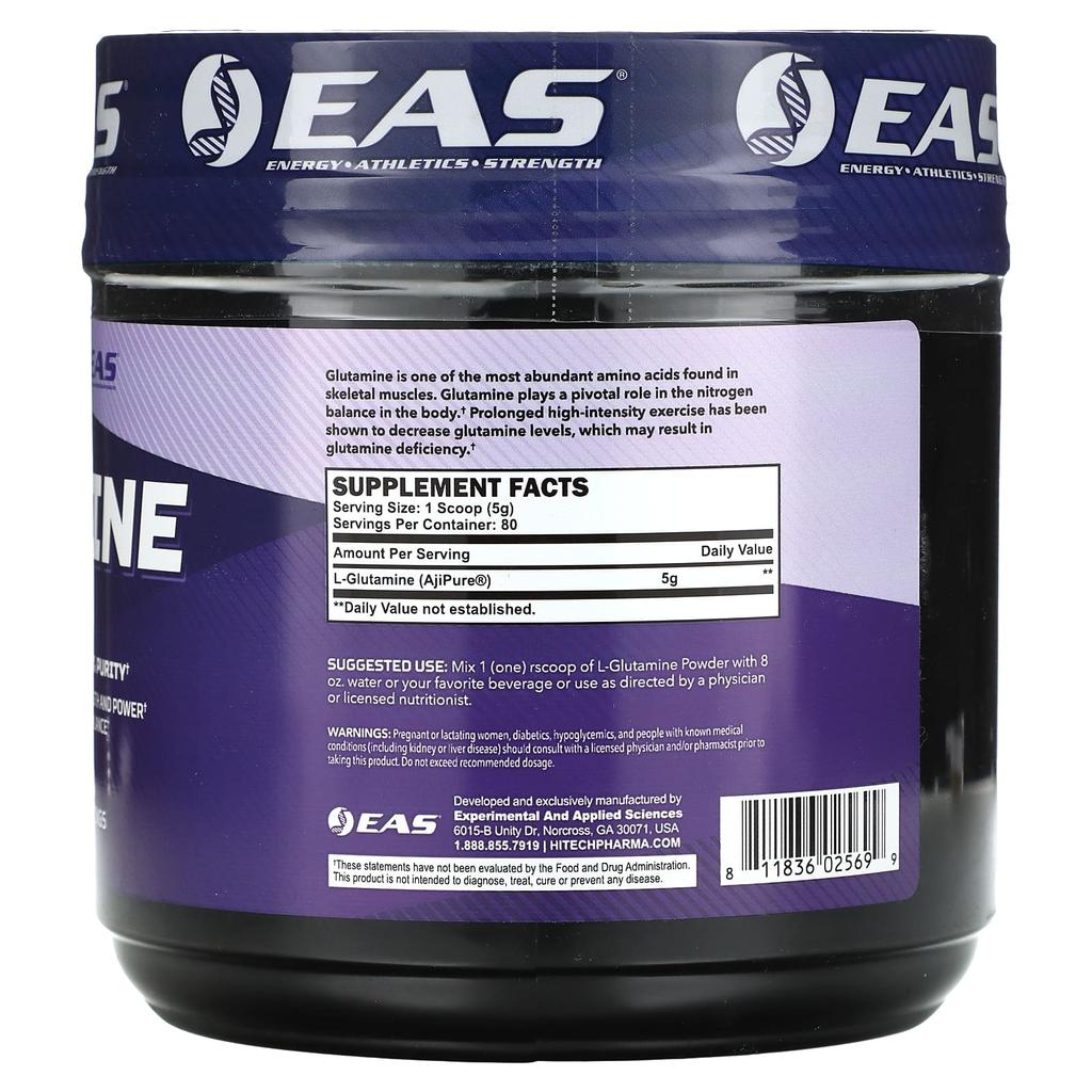 EAS L-Glutamine, 400 G (14.11 Oz)