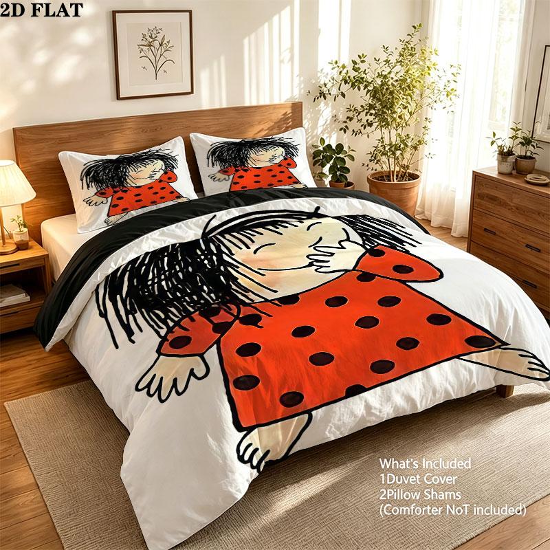 Cirkeline Bedding Quilt Set Quilt Cover Pillowcase Home Decoration Birthday Gift (1 * Duvet Cover + 2 * Pillowcase, Without Core)