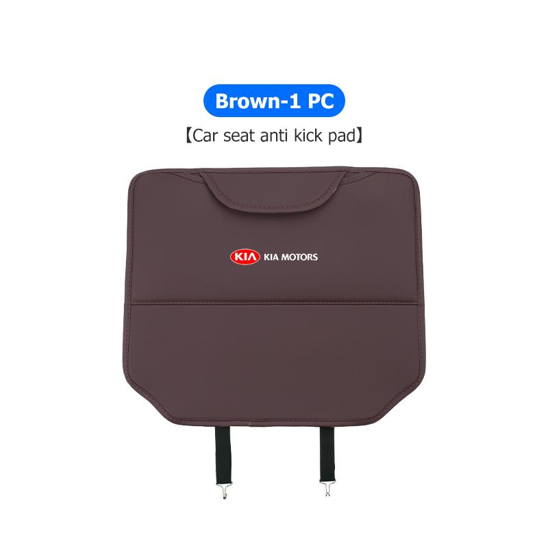 For KIA Leather Car Seat Back Anti-kick Pad Anti Scratch Protector Cover Storage Bag Sportage Rio Ceed Niro Soul Stonic Picanto