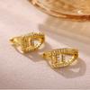 Starfish Drop Hoop Earrings For Women Gold Color Heart Cubic Zirconia Huggie Earring Delicate Beach Jewelry Her Gift Hoops
