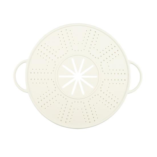 Anti-spill Lid Silicone High Temperature Resistant Reusable Kitchen Cover with Anti-scald Handrails Steam Hole Design