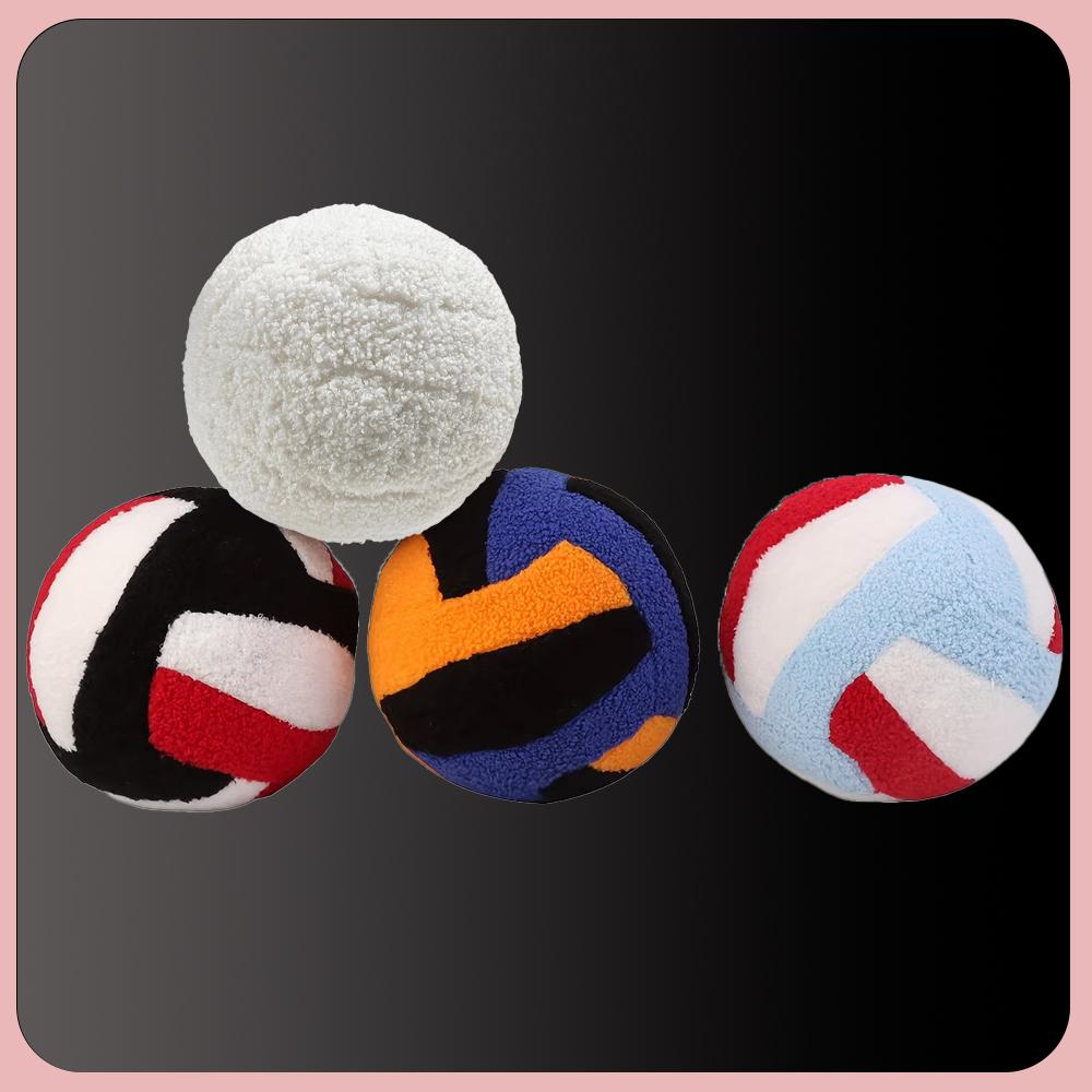 Kawaii Simulation Volleyball Plush Toy Cute OffCourt Basketball Props Pillow Accompany Soft Gifts for Kids Girls Boys Room Decor