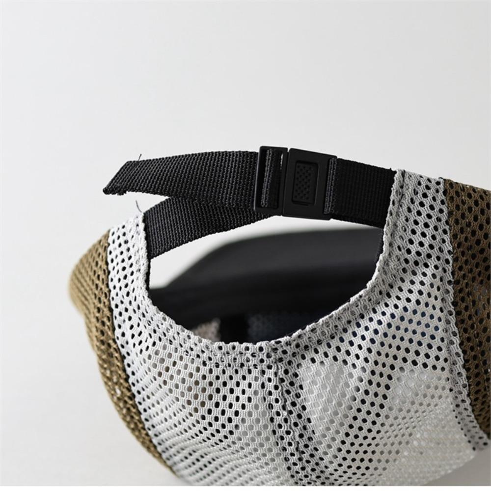Flat-brimmed Sun Visor Cap 5 Panel Quick-drying Hat Japanese Style Mesh Baseball Cap  Unisex