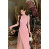 Neck Waist Suspender Dress Women's Summer New High-end Temperament Waist Thin Girl First Love Long Skirt