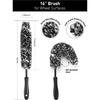 Fantasticlean 6PCS Car Wheel Cleaning Pro Kit, Tire Brush, Soft-Bristled Rim Brush, Microfiber Bendable Brush, Double-Ended Detailing Brush, And