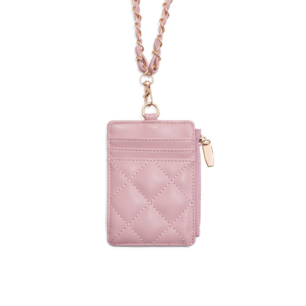 Creative Chain Card Holder PU Leather with Lanyard ID Card Card Holder Photos Protective Cover