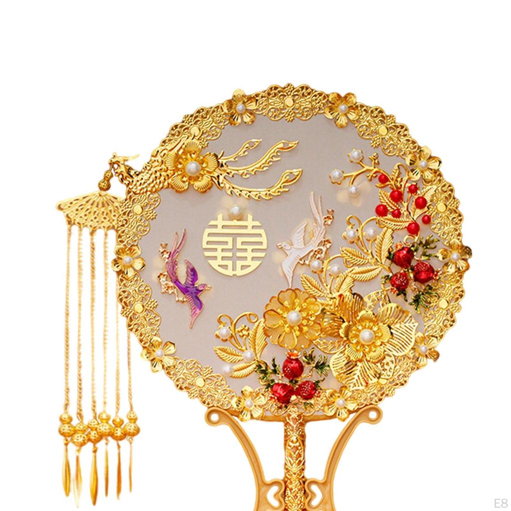 Wedding Fan Bride Bouquet Classic Ornaments Round Photography Props Accessories Bridal