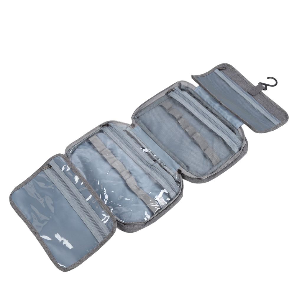Hanging Toiletry Bag Large Capacity 4 Grids Waterproof Foldable Travel Makeup Bags for Outdoor Travelling Business Trip