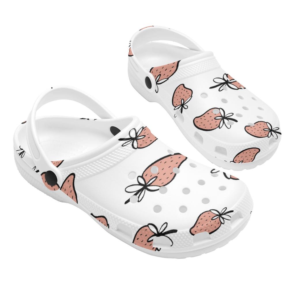 Fun Printed EVA Travel Clogs Unisex Easy Clean Breathable Travel Use Slip On Beach Garden Daily Walking Casual Slippers Beach Wear