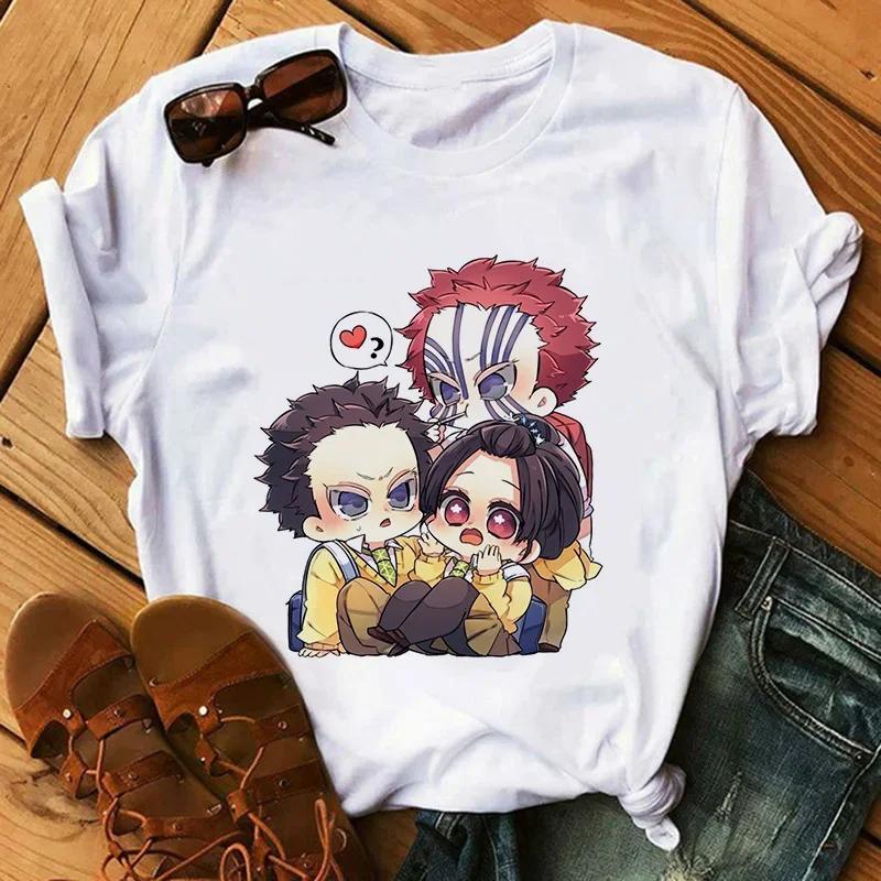 Kimetsu No Yaiba Kamado Nezuko Tričko s grafickým potiskem Ženy Harajuku Estetické bílé topy Tričko 2021 Dámské tričko japonského stylu