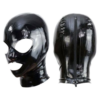 Unisex Latex Party Mask Full Head Cover With Open Eyes, Mouth And Nostrils, Underwear Headdress, Nightclub Fetish Sexy Role Play Accessories