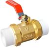 Copper Double Union PPR Ball Valve - High Flow Hot Melt, Model 202532405063