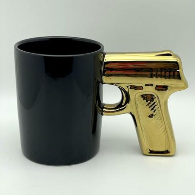 320 ml cană creativă Desert Eagle cu mâner ceașcă ceașcă de cafea 3D coajă subțire mâner în relief Căni cu pistol Căni de cafea Noutate Cadouri amuzante