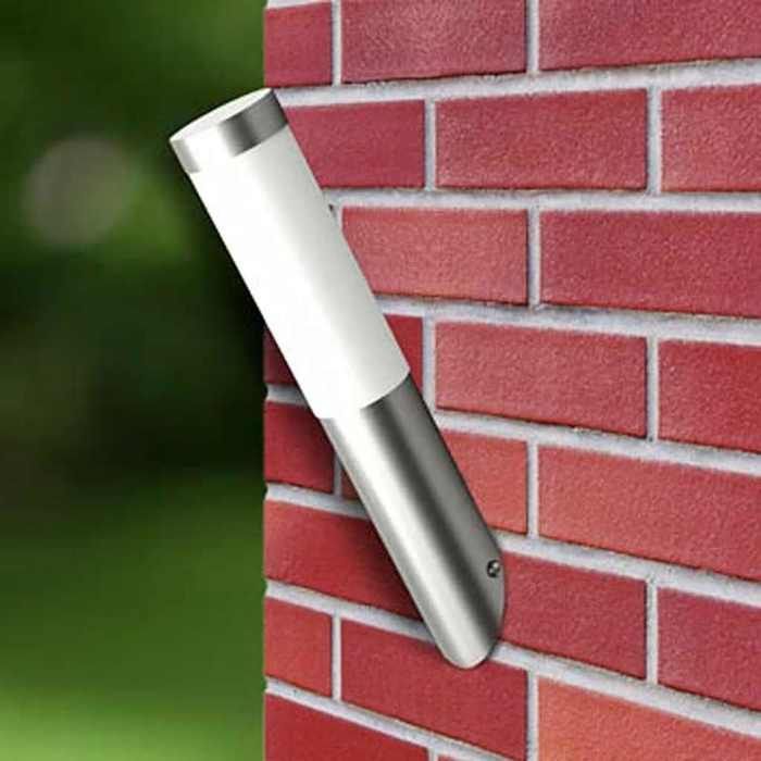 Applique murale d'extérieur - VIDAXL - Acier inoxydable - 1 ampoule - Gris