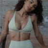 Women's European & American High-Waist Yoga Set - Shockproof Bra & Slimming Three-Point Pants