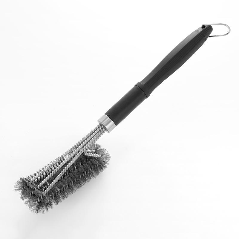 18-Inch Triple-Head Steel Wire BBQ Grill Cleaning Brush