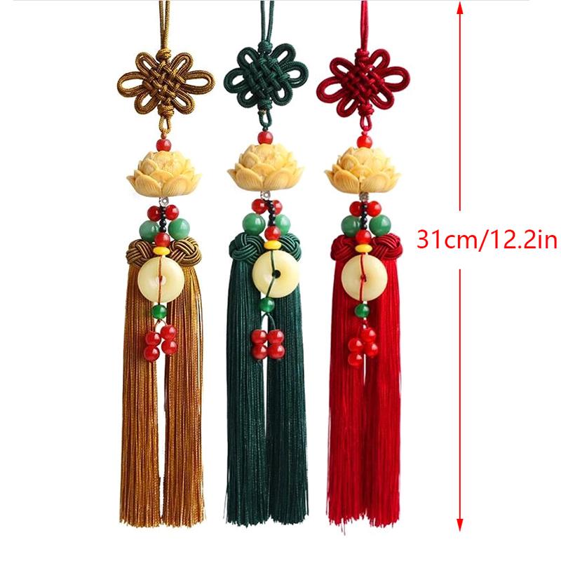 Στολίδι αυτοκινήτου Lotus Κινέζικος Κόμπος Αυτόματος Καθρέφτης Πίσω Κρεμαστό Κρεμαστό Σχοινί Κρεμαστό Κινεζικό Κόμπος Διακόσμηση Εσωτερικών Αξεσουάρ αυτοκινήτου