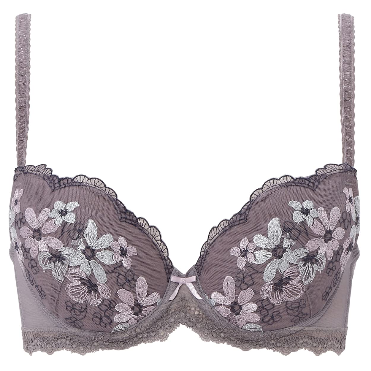 

BY Entry Collection Чашка бюстгальтера Набор бюстгальтера и шортиков M013 [AMOSTYLE Triumph] 3/4 & (Цветочная композиция) Женский (Серый) D/65