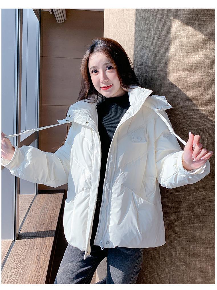 Women's Short White Duck Down Jacket - Korean Style, Wash-Free, Warm & Thick for Winter