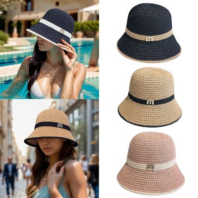 Floppy Foldable Ladies Women Straw Beach Sun Hat Summer Travel Cap Fisherman Hat