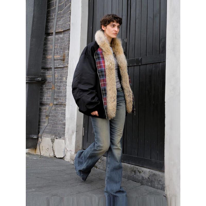 

Fu Zhi En Detachable Fur Collar Down Parka L