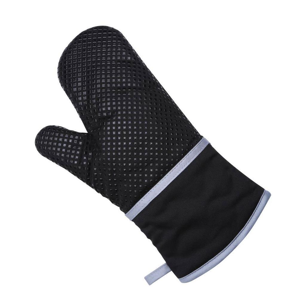 13'' Kitchen Cooking Grilling Pot Holders Oven Gloves with NonSlip Silicone Coating Heat Resistant Oven Mitts for Baking