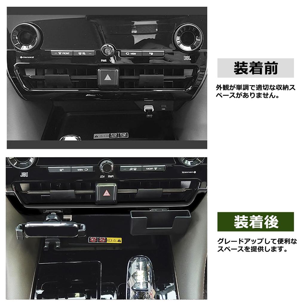 Temiry Toyota Alphard 40 Series Air Conditioner Vent Smartphone Holder with Case Center Air Conditioner Vent Case with 3D Console Storage Alphard 40