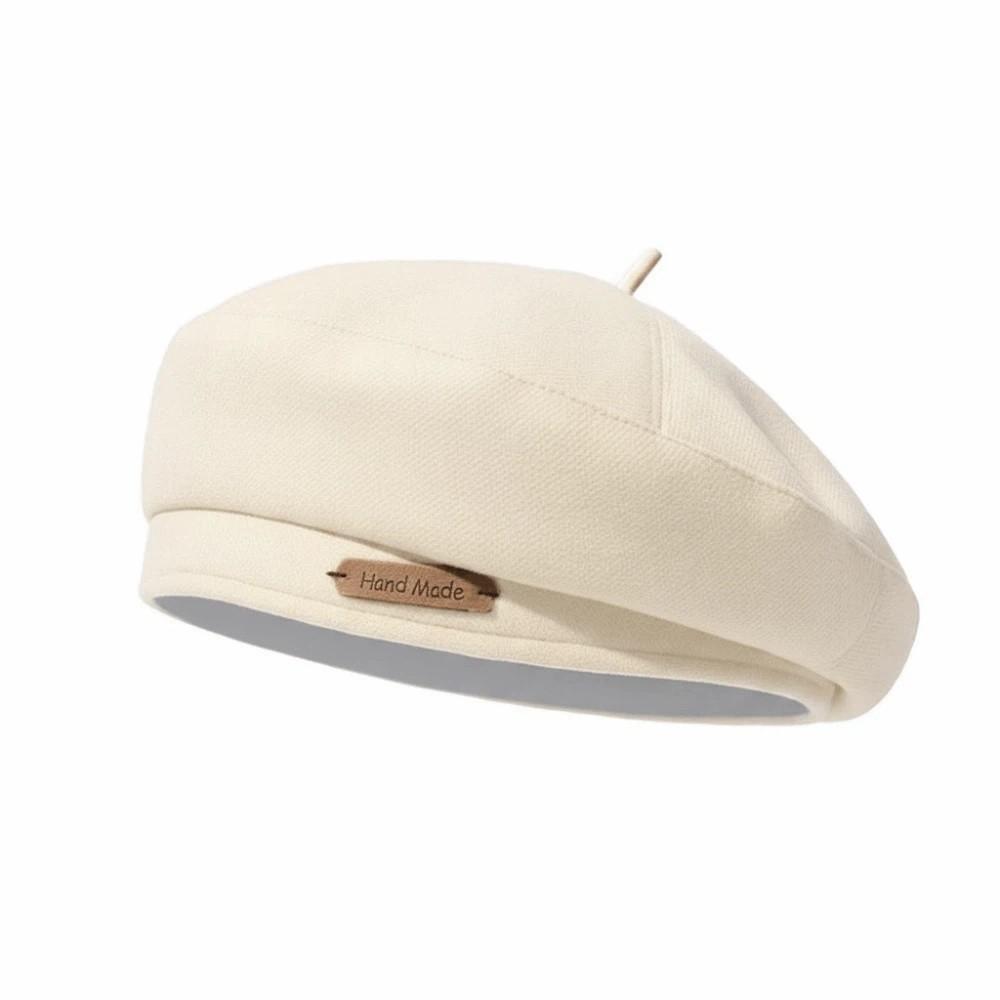 Warm Painter Cap Solid Color Winter Beanie Sunshade Bonnet Woolen Beret Casual Outfits