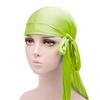 Unisex Adult Satin Long Tail Doo Rag Durag Bandanas Cap Pirate Hat Turban Men Hip Hop Headband Biker Headwrap Women Headwear