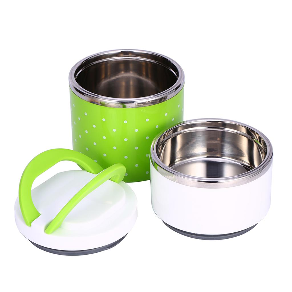 2 Layer Stainless Steel Insulation Thermo Thermal Lunch Box Food Container Hot