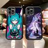 H-Hatsune M-Miku Anime Silicone Soft Phone Case For IPhone 17 Pro Max 16 Pro 15 14 13 12 11 17 Air 16E Plus Soft Cover