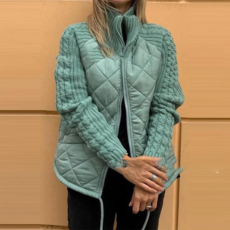 Chaqueta Cárdigan de Manga Larga con Cuello Mao para Mujer para Primavera y Otoño, Temperamental, Cómoda, Ropa Exterior