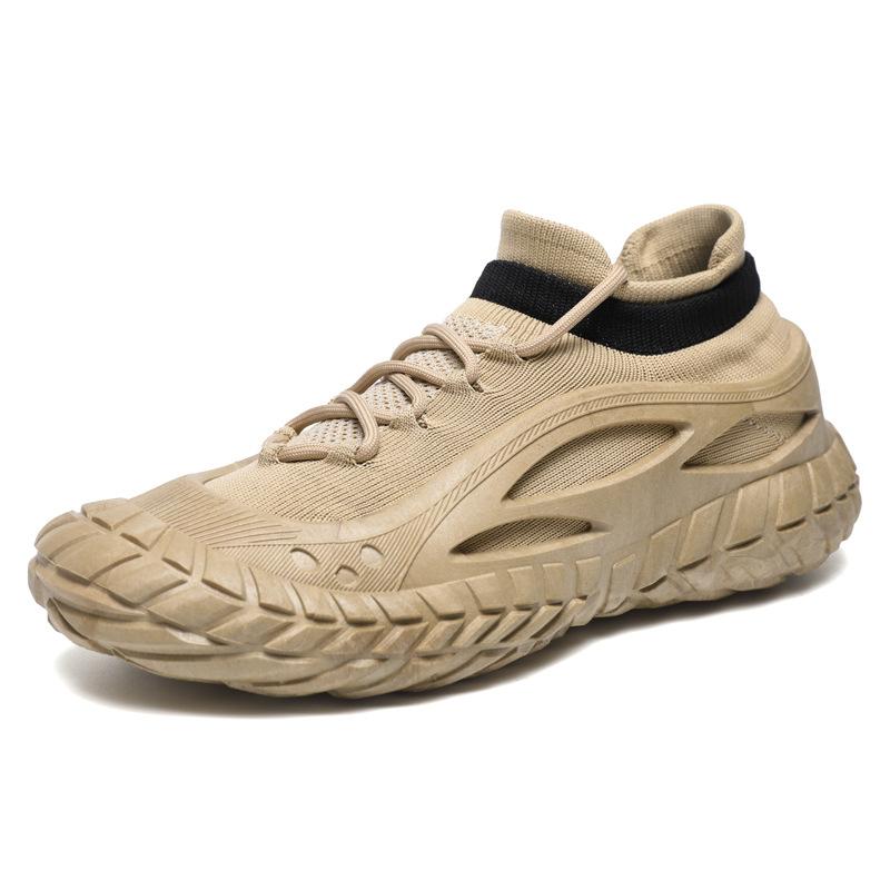 

Manufacturer s new summer men s shoes flying woven casual shoes mesh shoes non-slip work shoes trendy shoes board shoes one pedal 39