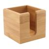 Tissue Box Bamboo Wood Textured Rectangular Paper Storage Organization for Kitchen Office