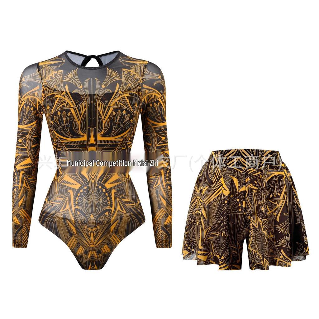 2025 Russian Long Sleeve Sun Protection Swimsuit Set