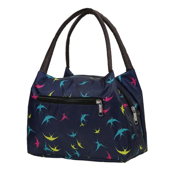 Hand-Carrying Lunch Bag Large Opening with Widened Handle Carrier Oxford Waterproof Bento Bag for Commuting Work Travel